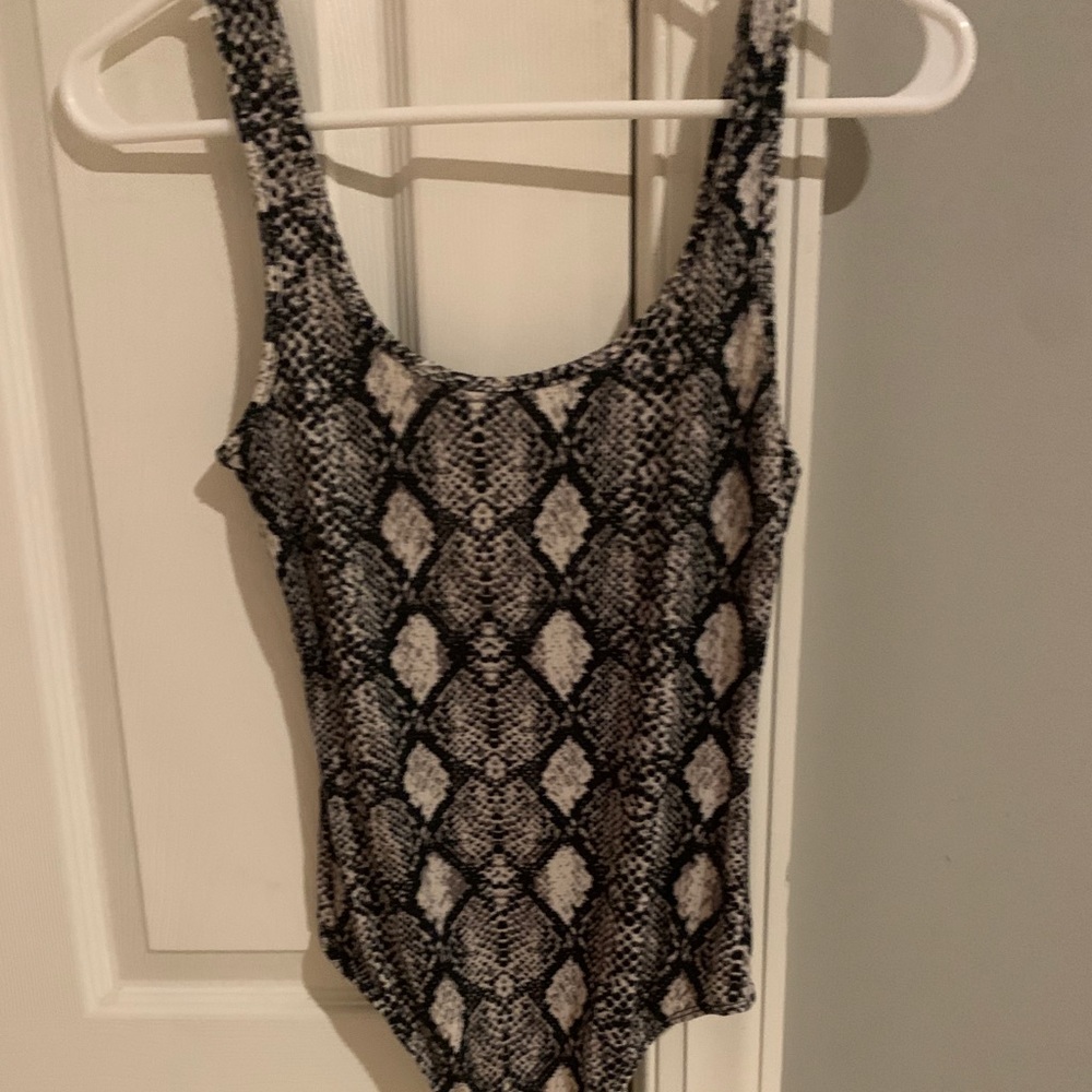 Snake print bodysuit